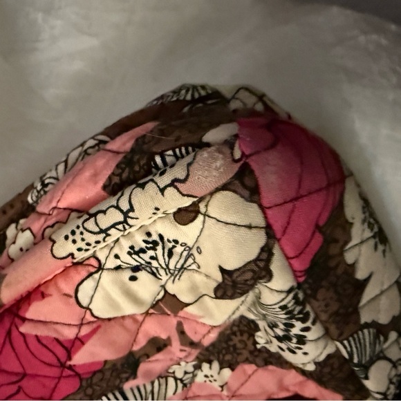 VTG Retired Vera Bradley Mocha Rouge Eloise Clam Shell Kiss Lock Purse - Picture 9 of 9